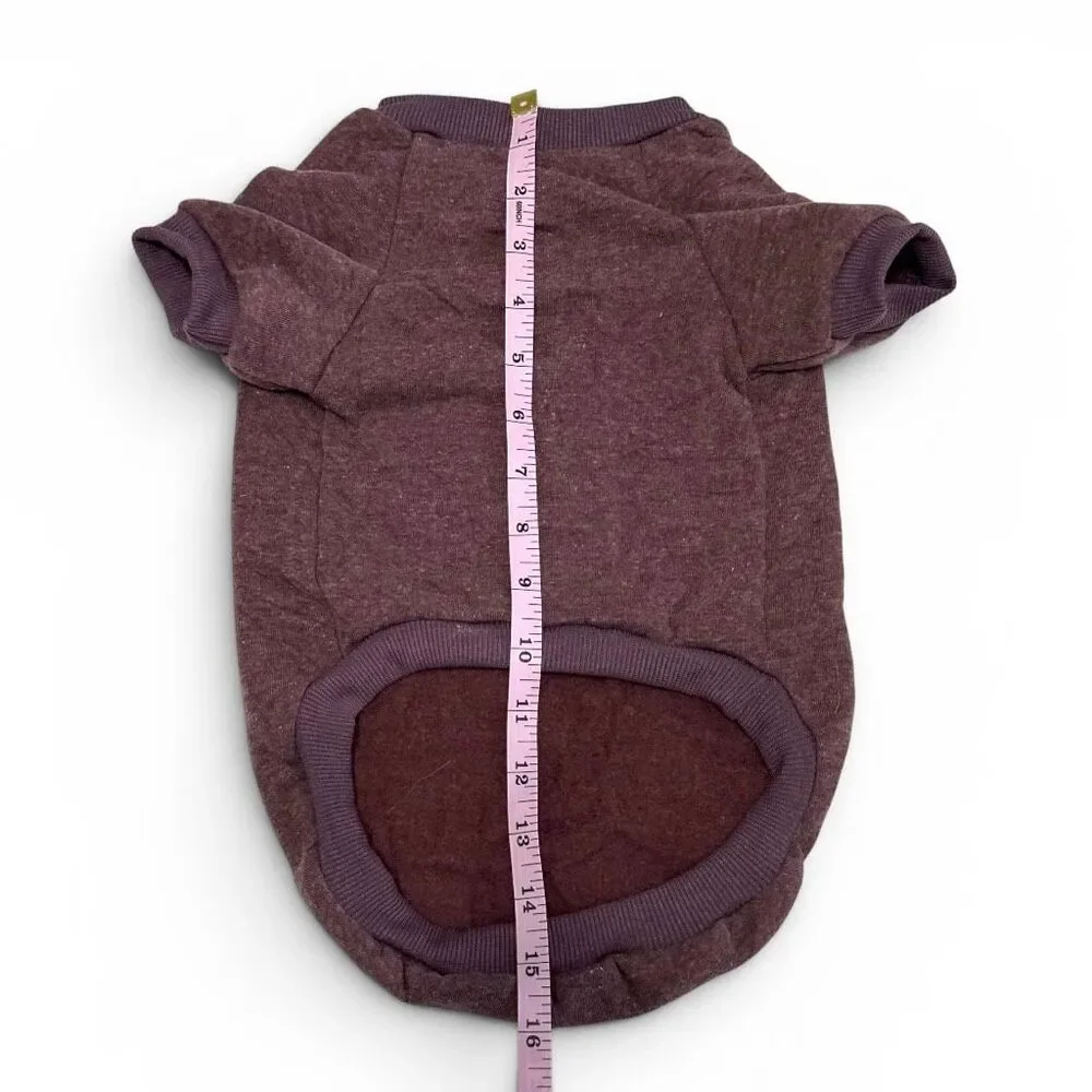 Fleece Dog Sweater Sweatshirt Burgundy Sz M